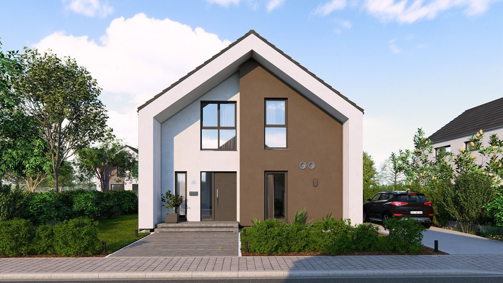 OKAL - Aktionshaus - OFFEN GESTALTET, KLAR GEFORMT - direkt zum Festpreis auf Ihrem Grundstück gebaut