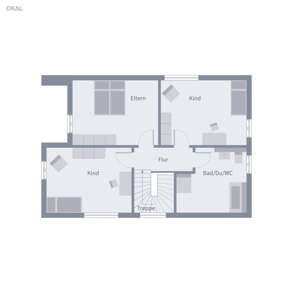 projektiertes OKAL 1- Familienhaus in Stuttgart- Stammheim 