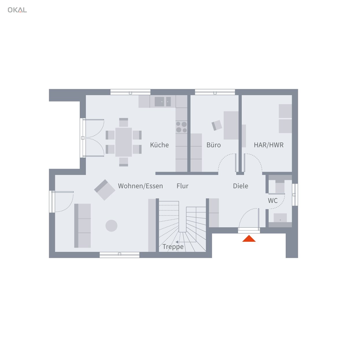 projektiertes OKAL 1- Familienhaus in Stuttgart- Stammheim 