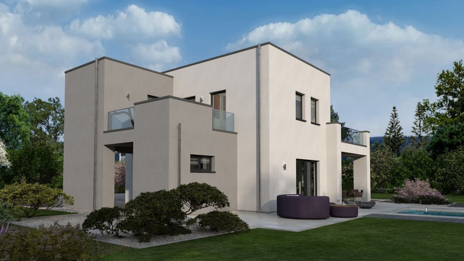 EINFAMILIENHAUS MIT INTEGRIERTEM CARPORT