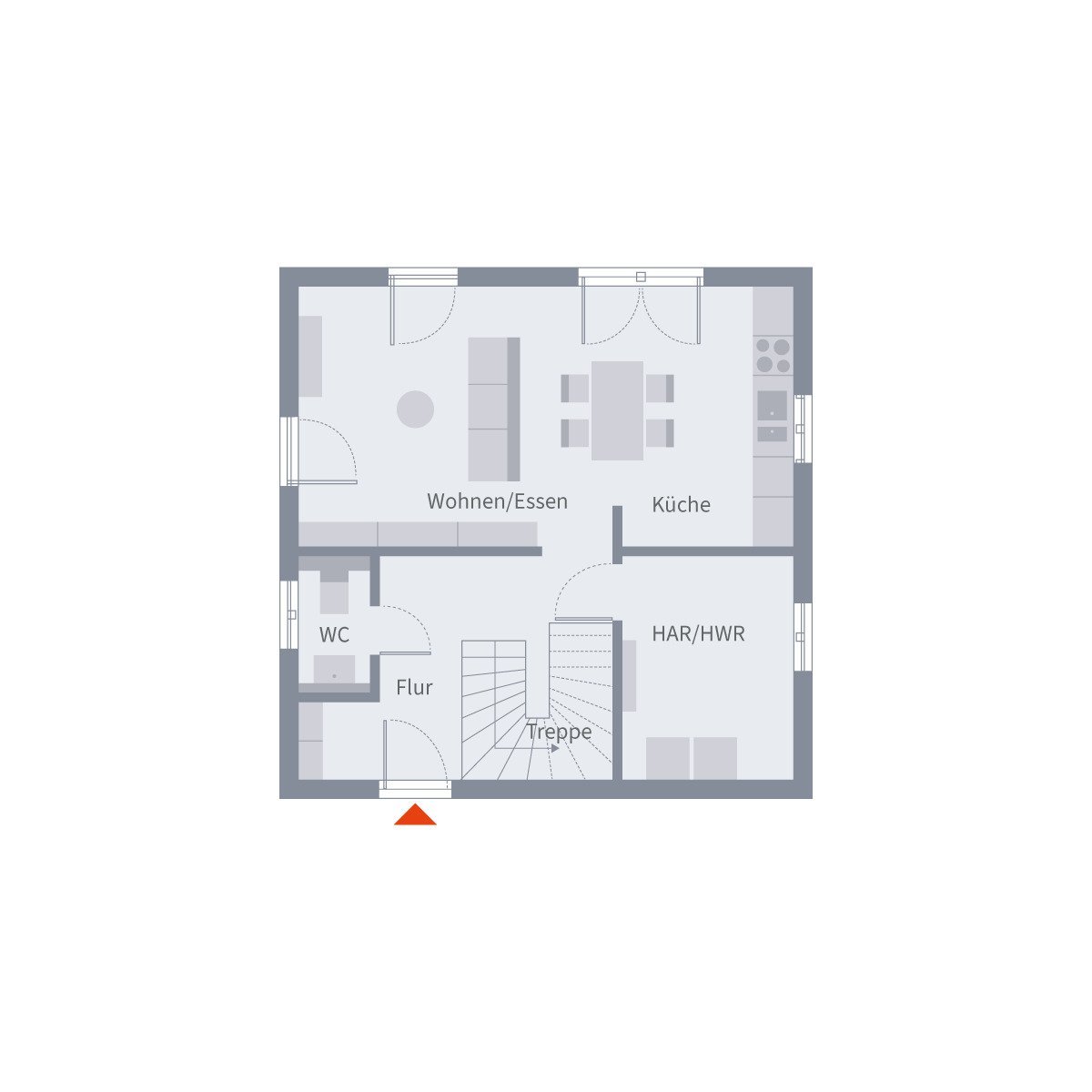 Platz für alle: Großzügiges Einfamilienhaus mit intelligenter Raumaufteilung.