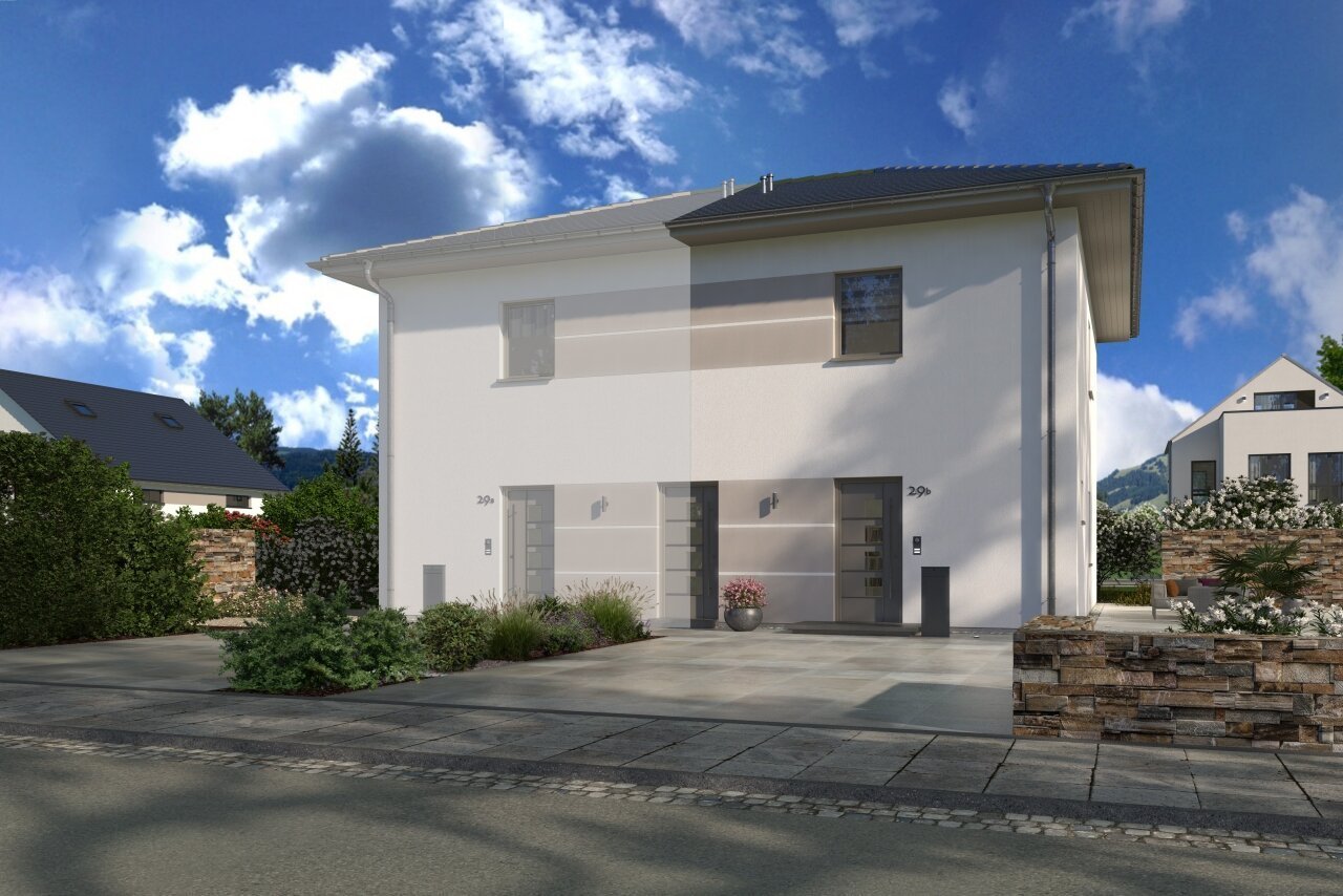 Die beste Investition in ein Zweifamilienhaus mit Freunden Geschwistern Eltern und Kinder mit viel Raum auf dem Grundstück unverbaubar