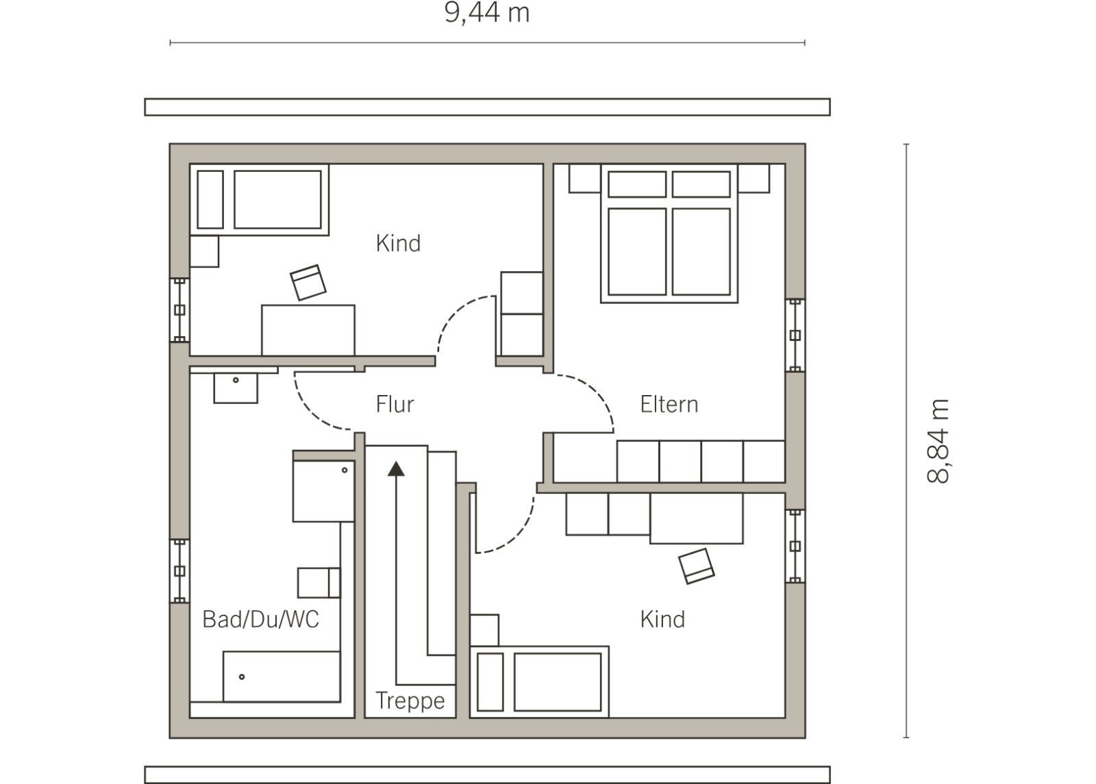 GROSSES HAUS AUF KLEINER FLÄCHE