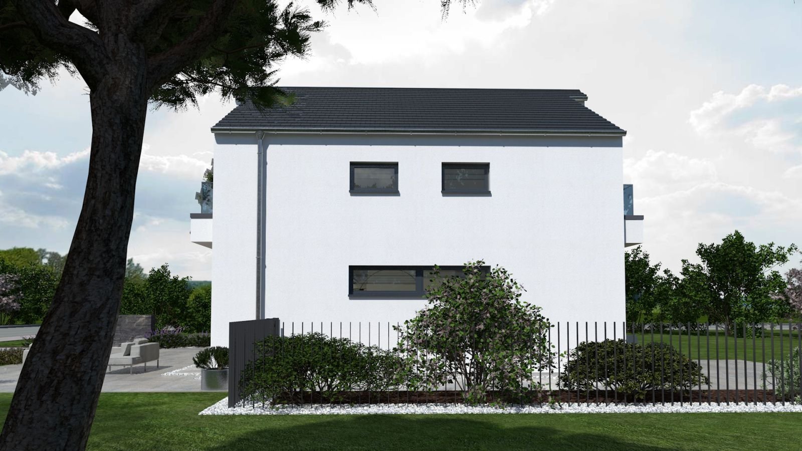 EIN­FA­MI­LI­EN­HAUS MIT MODERNEM DE­SI­GNAN­SPRUCH