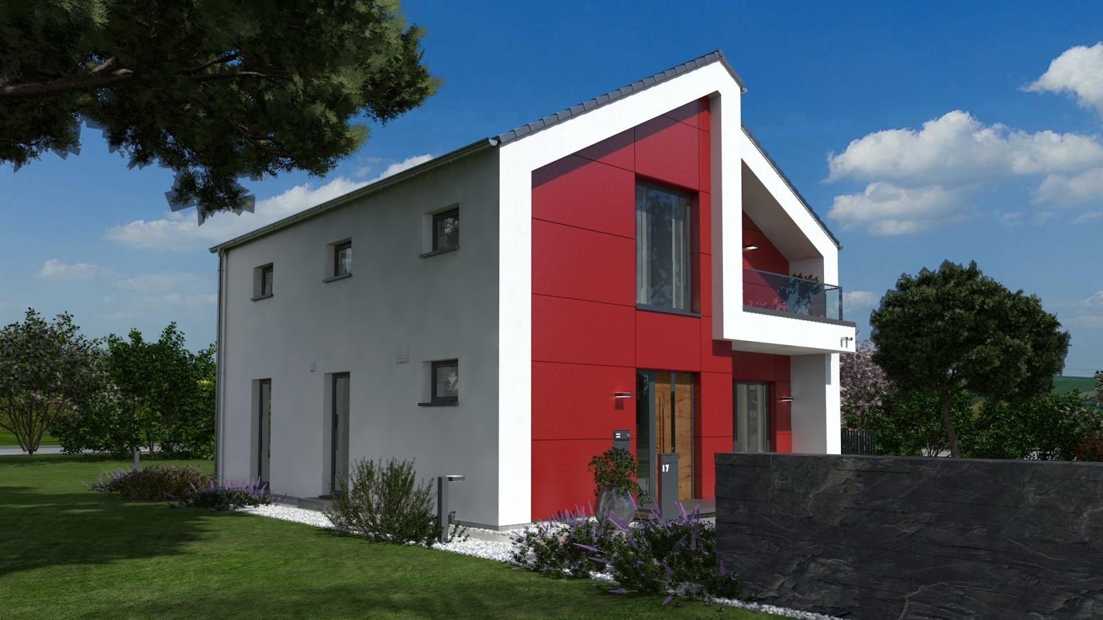 EIN­FA­MI­LI­EN­HAUS MIT MODERNEM DE­SI­GNAN­SPRUCH