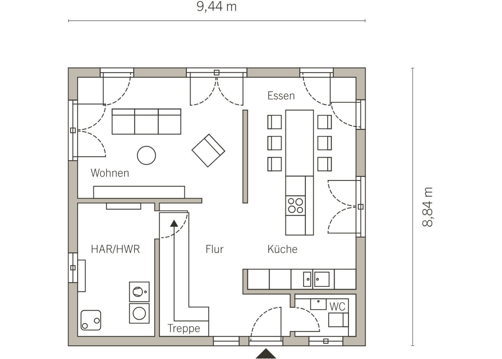 GROSSES HAUS AUF KLEINER FLÄCHE