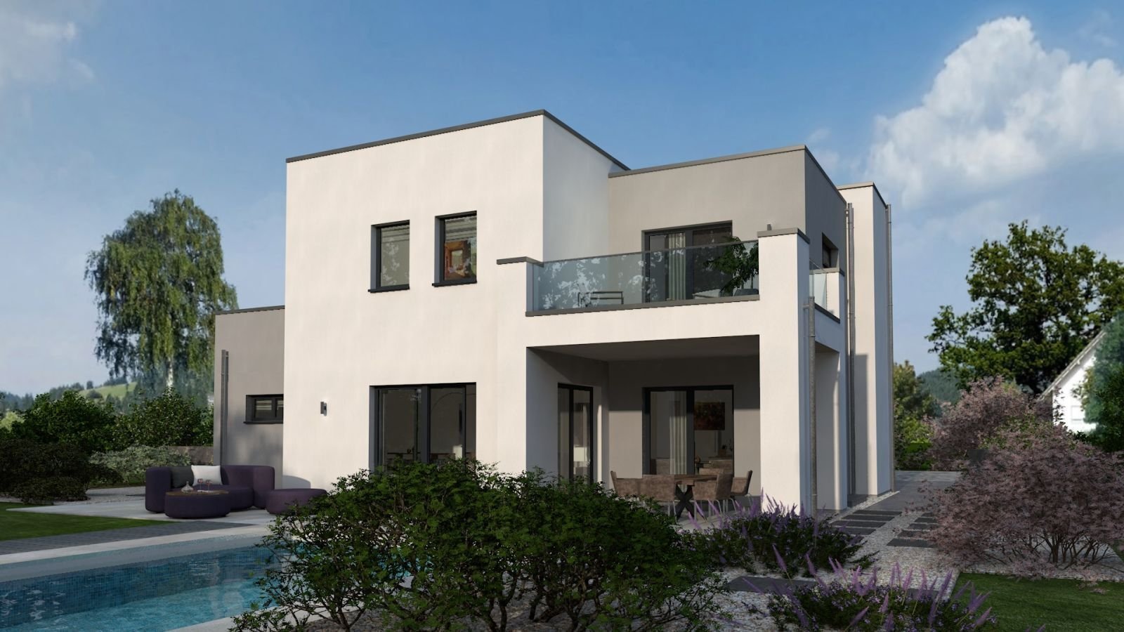 EINFAMILIENHAUS MIT INTEGRIERTEM CARPORT