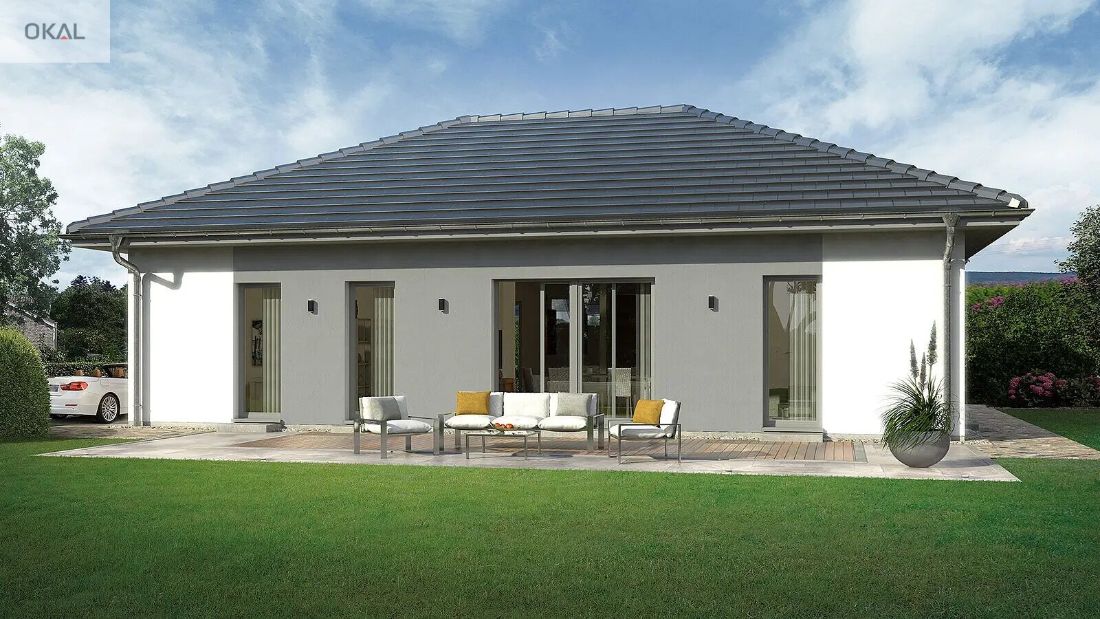 Bungalow 1: Modern wohnen – alles auf einer Ebene. Mit Wohnkeller.