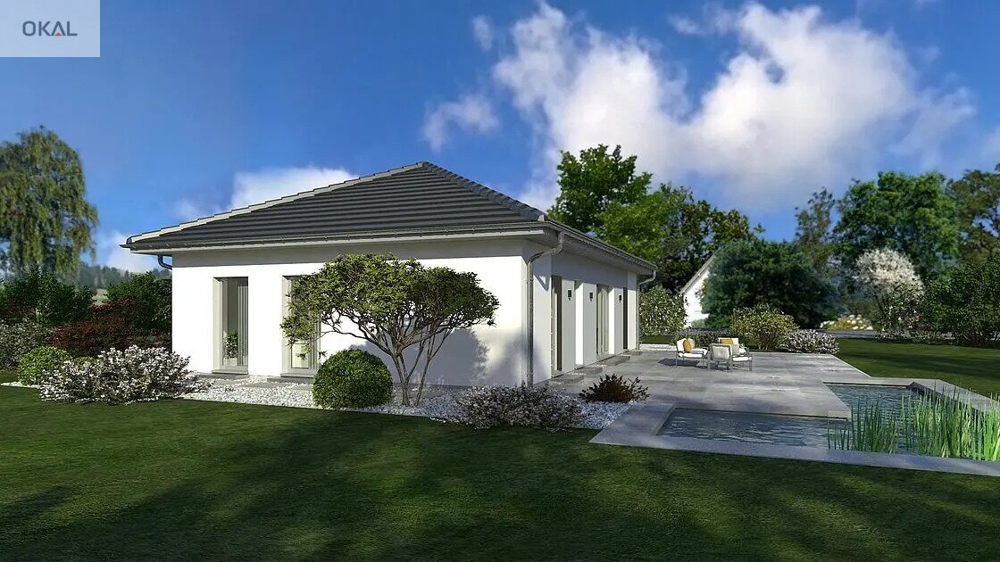 Bungalow 1: Modern wohnen – alles auf einer Ebene. Mit Wohnkeller.