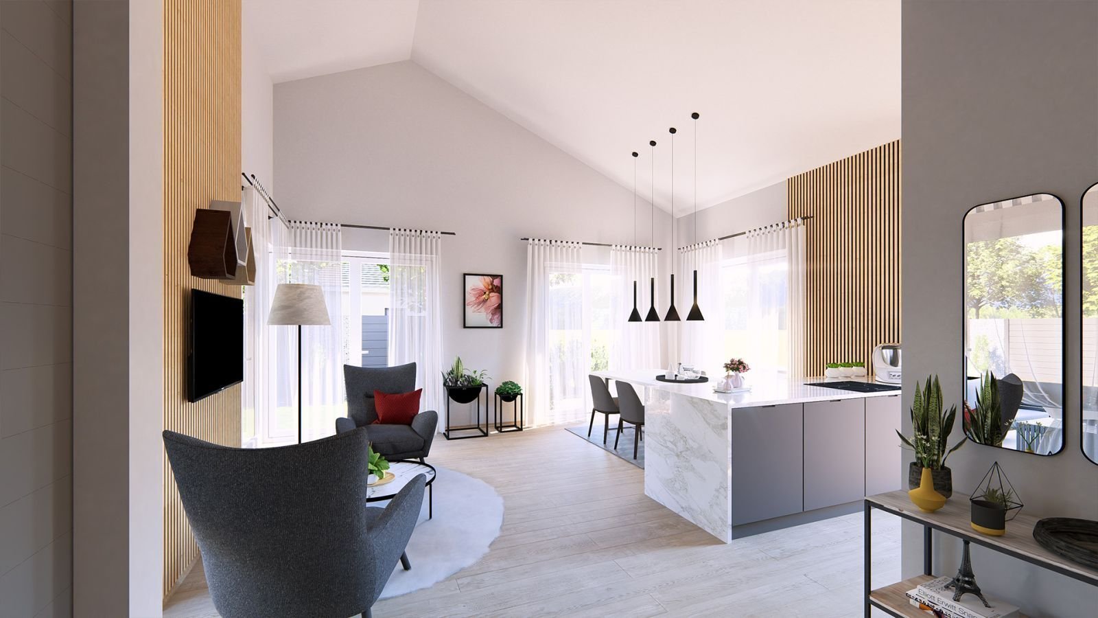 ELEGANTER BUNGALOW MIT OFFENEM WOHNKONZEPT -projektiert-