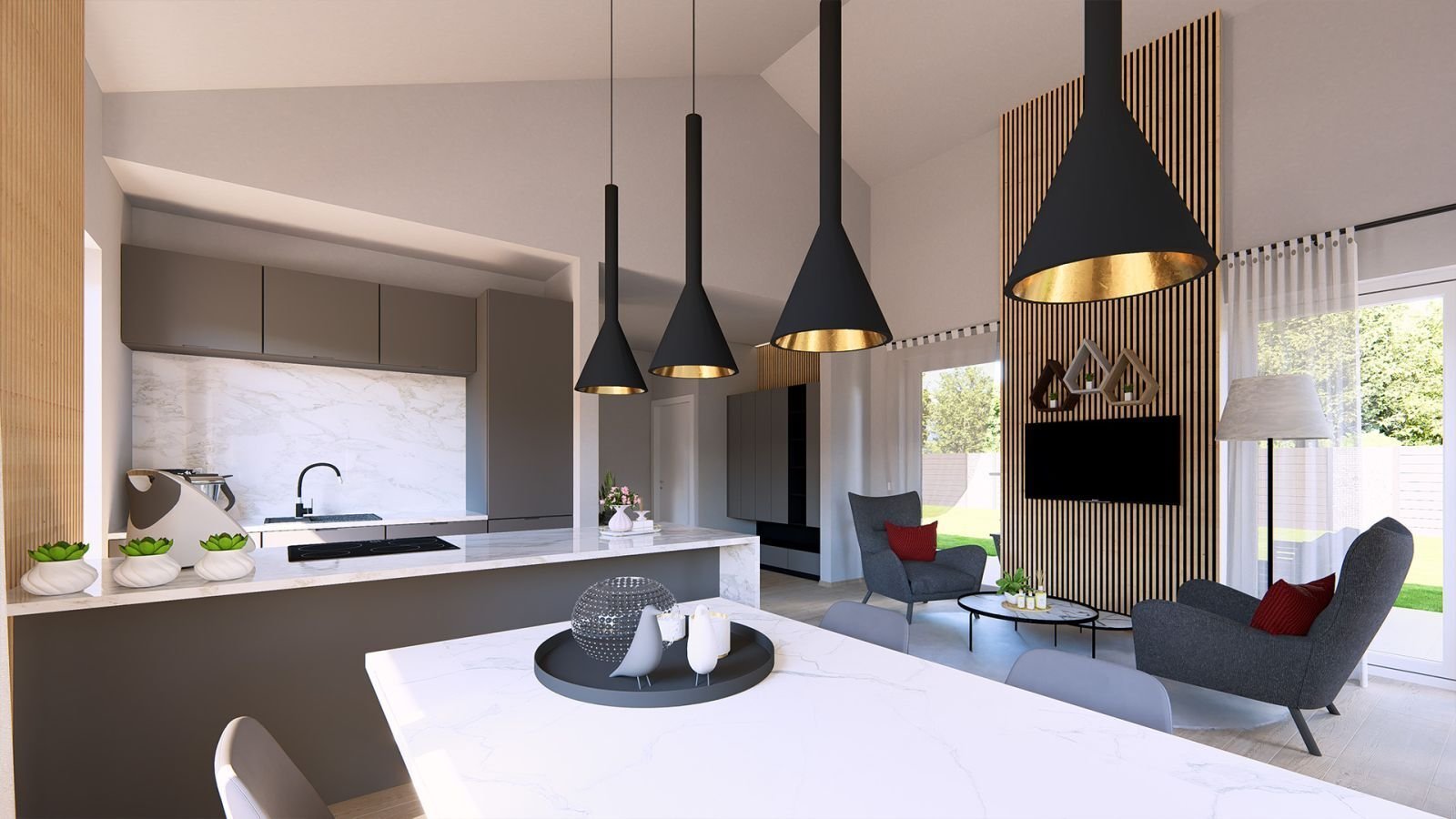 ELEGANTER BUNGALOW MIT OFFENEM WOHNKONZEPT -projektiert-