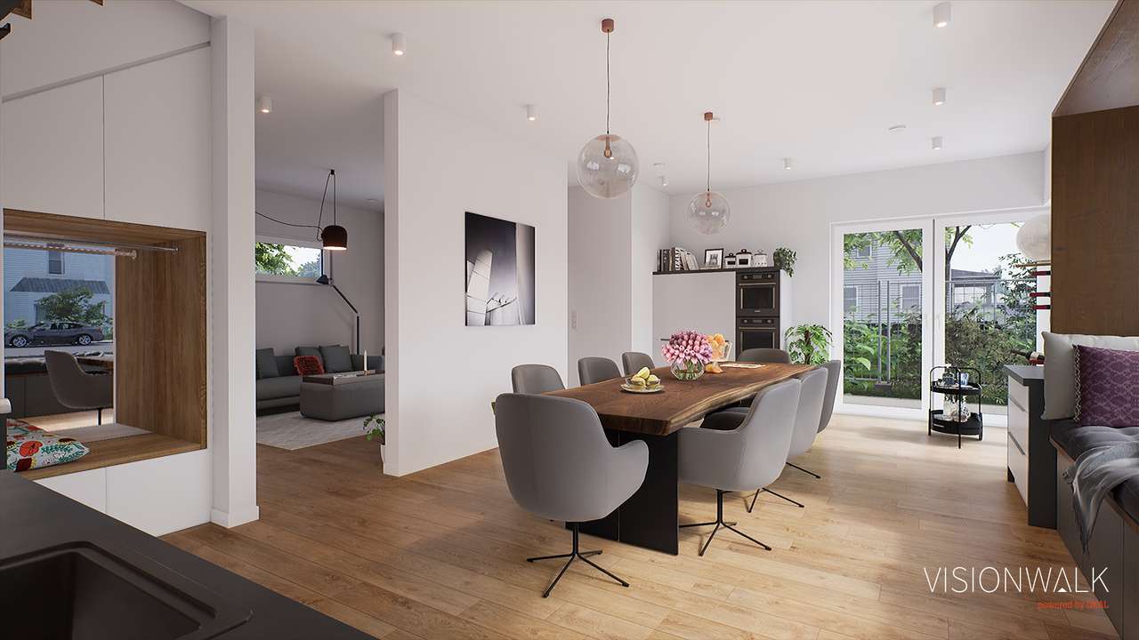 DAS DESIGNHAUS MIT RÜCK- UND VORSPRUNG