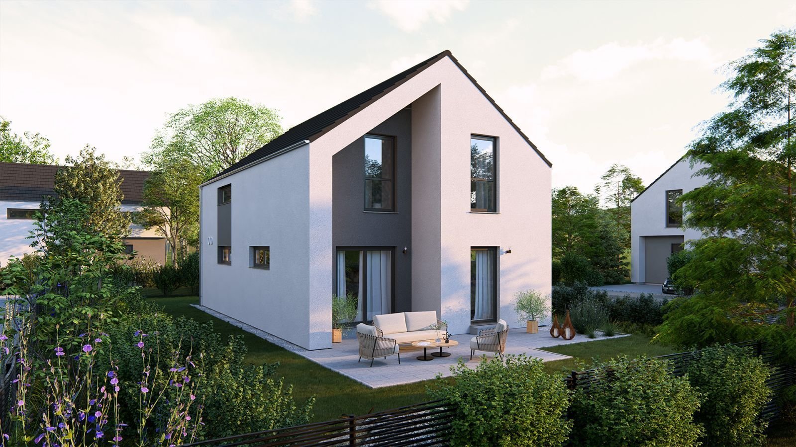 Ansicht Garten Satteldach Ansicht Garten Satteldach