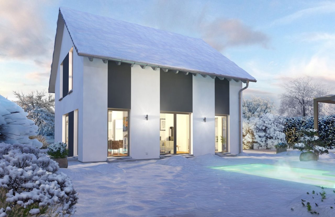 Ansicht Garten Winter