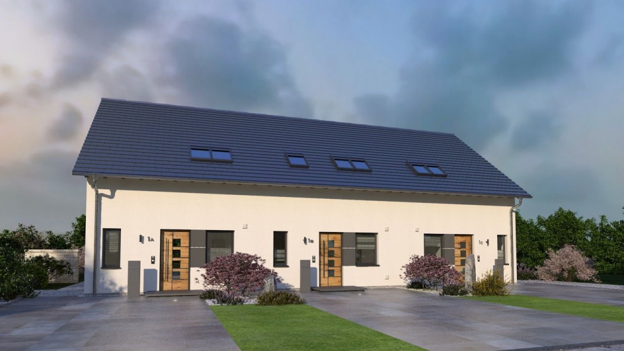 Ansicht Eingang komplettes Reihenhaus Ansicht Eingang komplettes Reihenhaus
