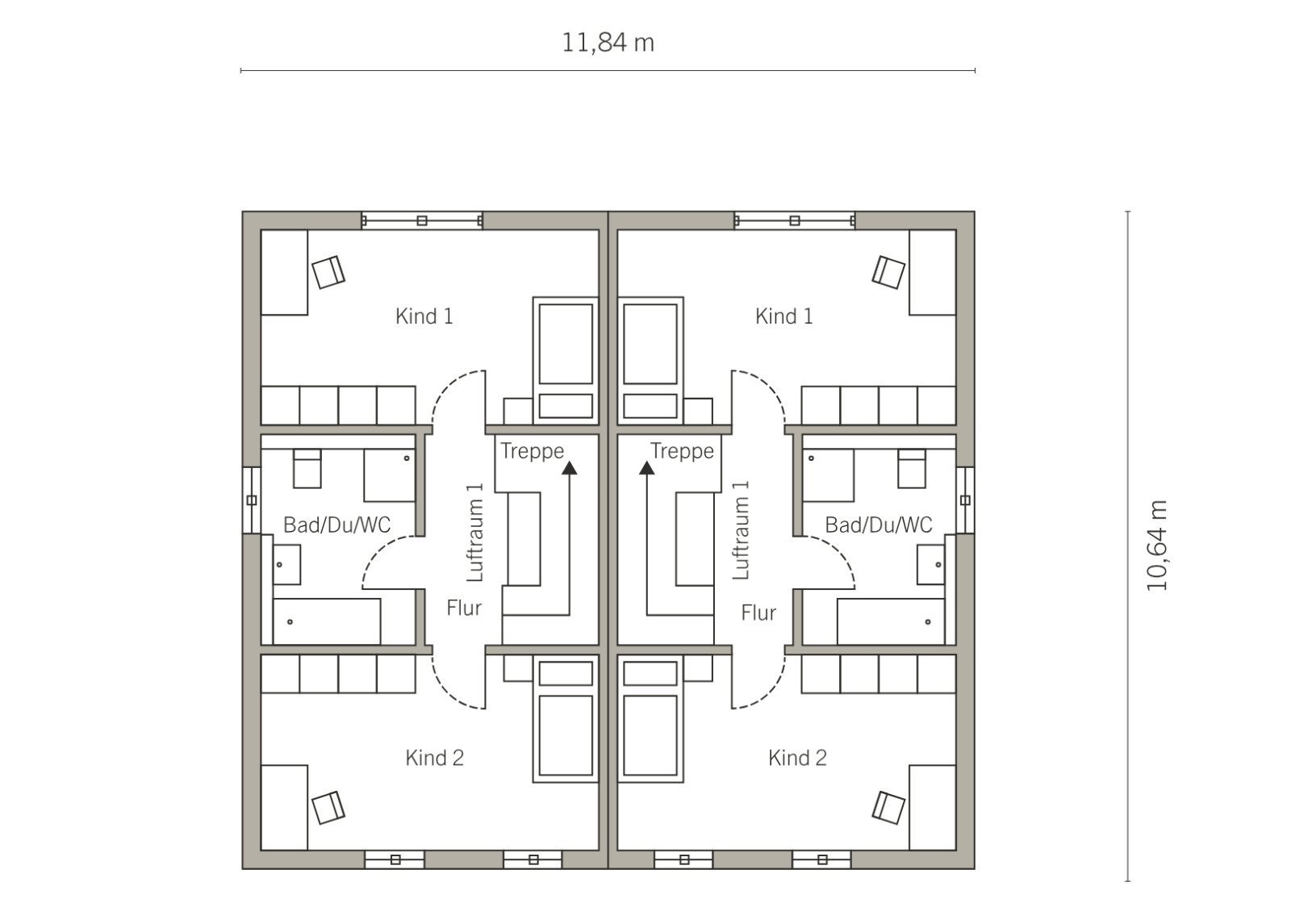 Grundriss Obergeschoss Grundriss Obergeschoss