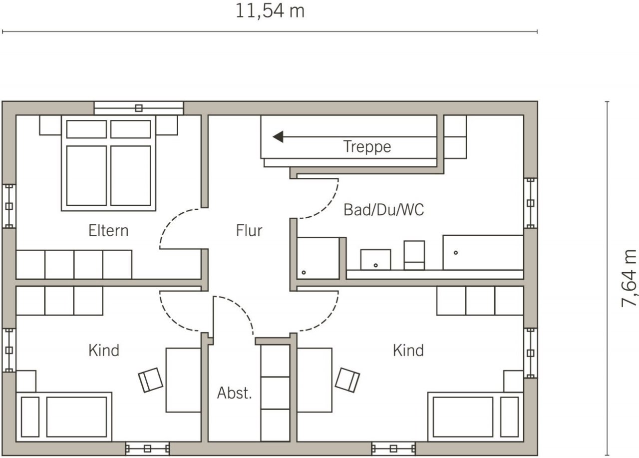 Grundriss Obergeschoss