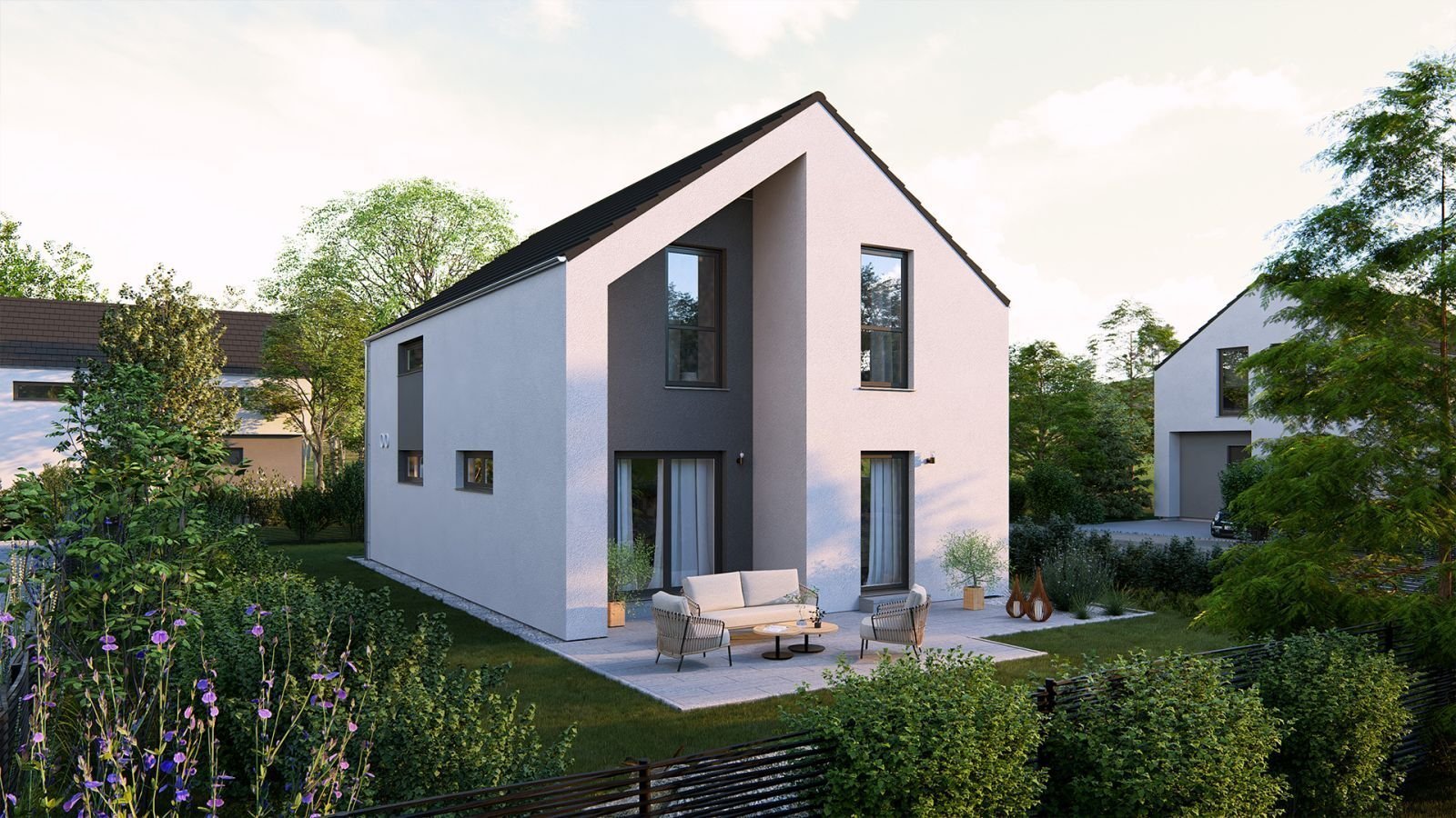 Ansicht Garten Satteldach