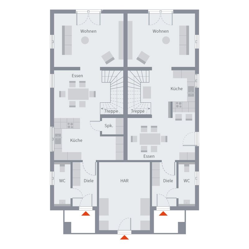 Grundriss Erdgeschoss   Zweiraum 15 