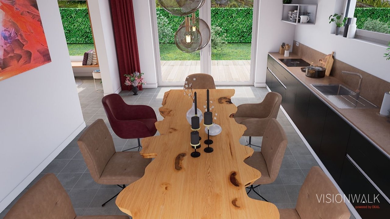 Ansicht Küche & Esszimmer Ansicht Küche & Esszimmer